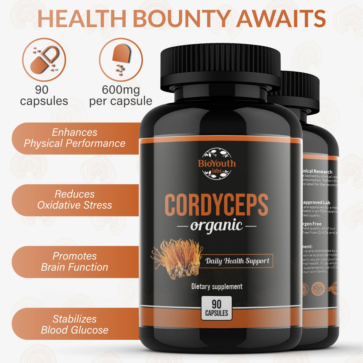 Organic Cordyceps Mushroom (Capsules)