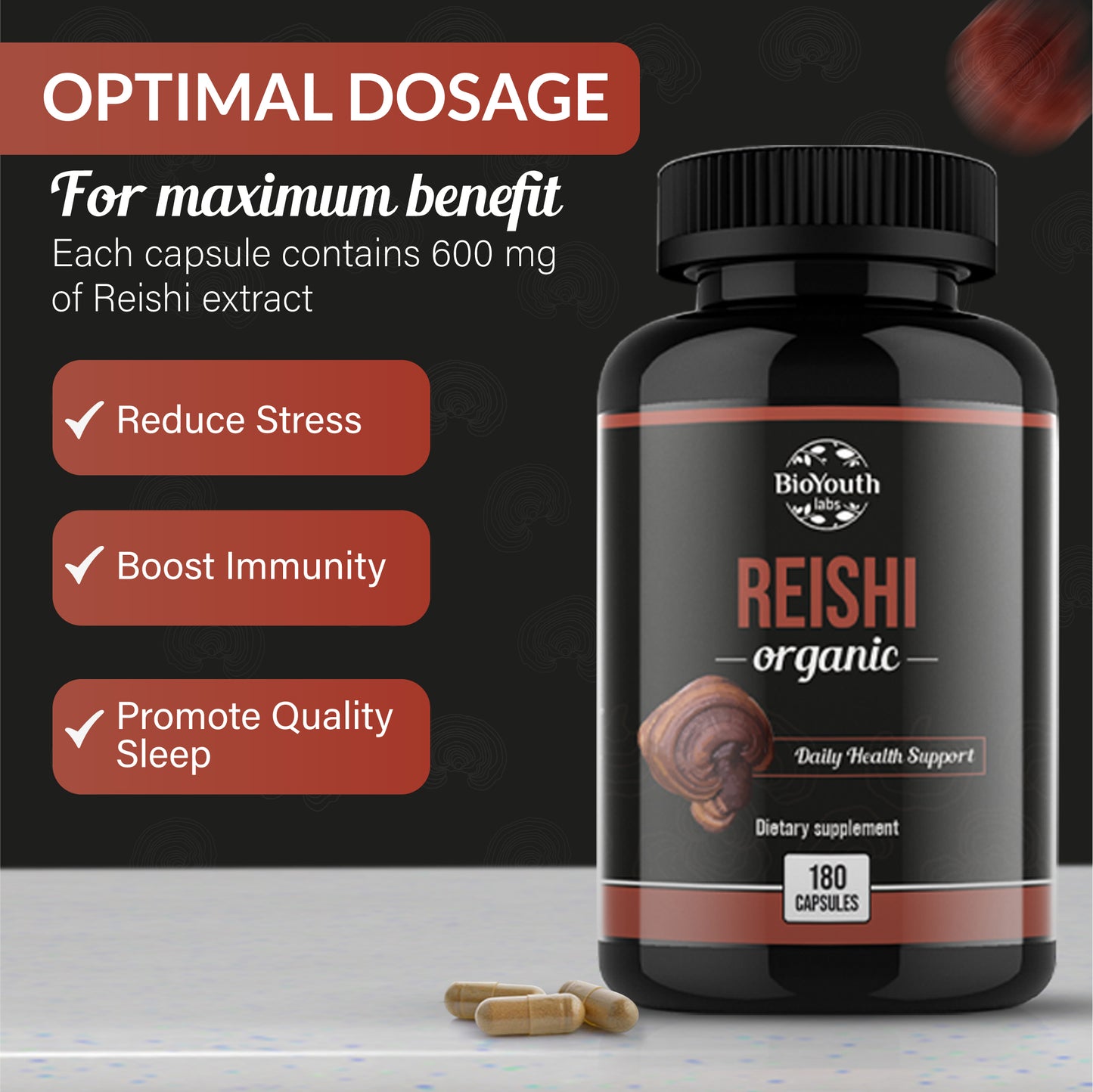 Organic Reishi Mushroom (Capsules)