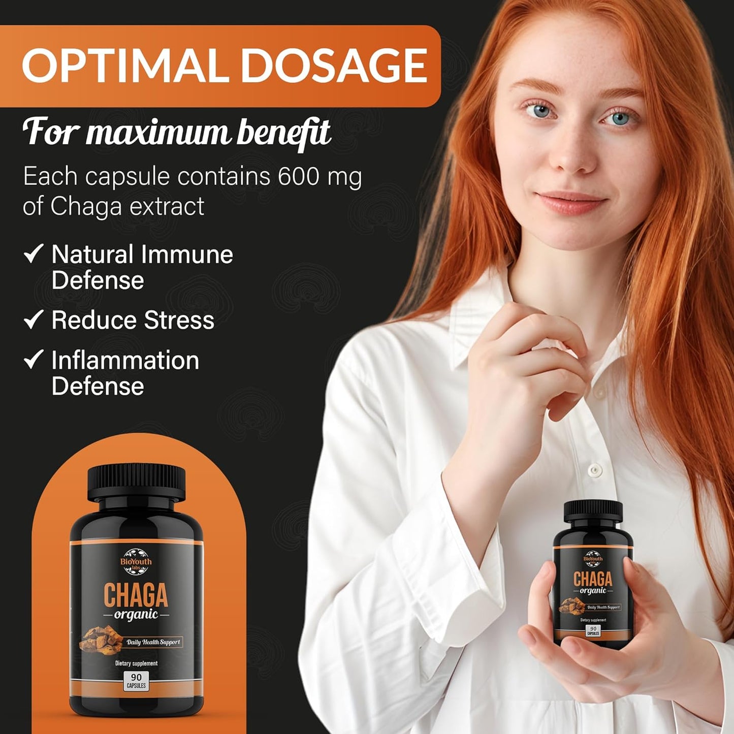 Organic Chaga Mushroom (Capsules)