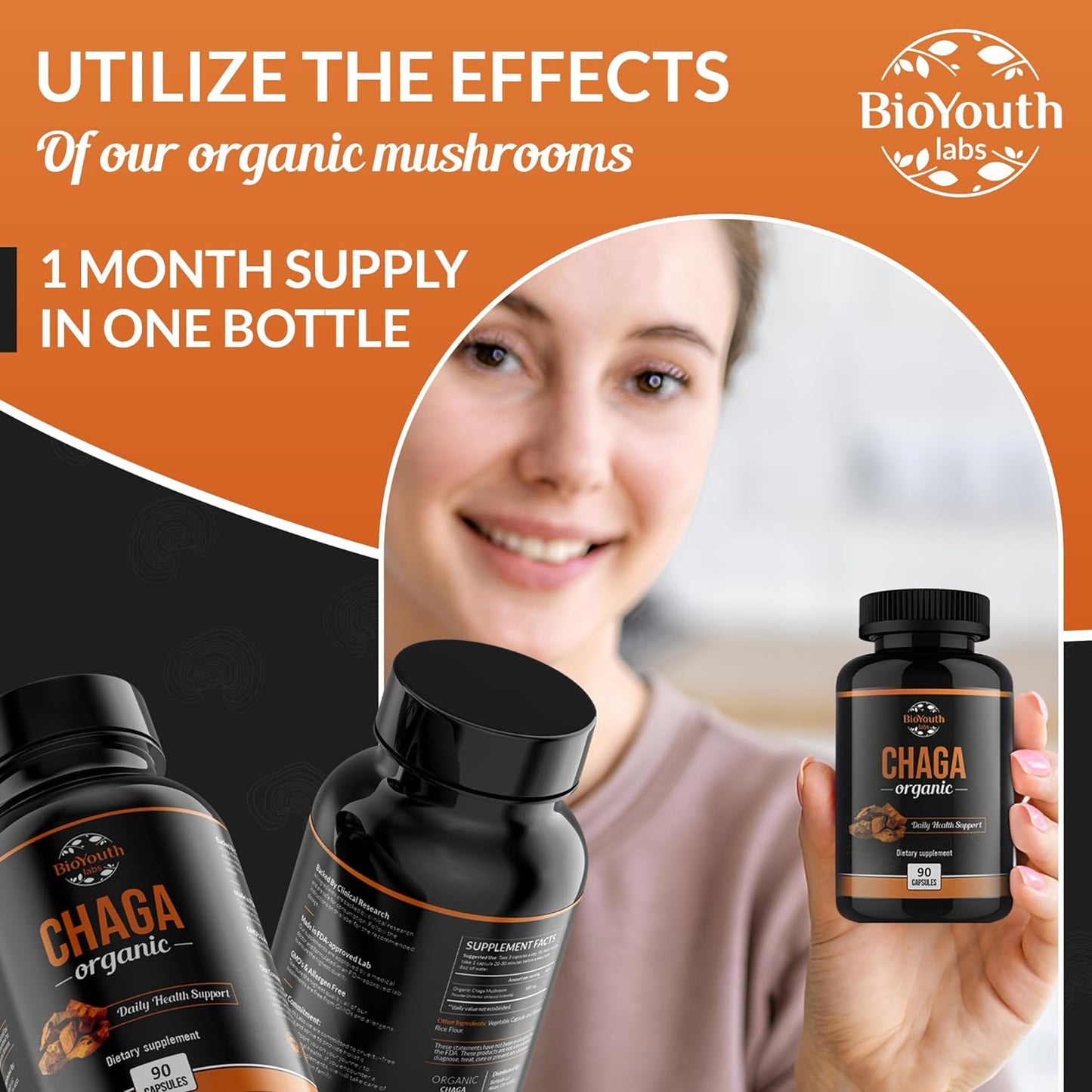 Organic Chaga Mushroom (Capsules)