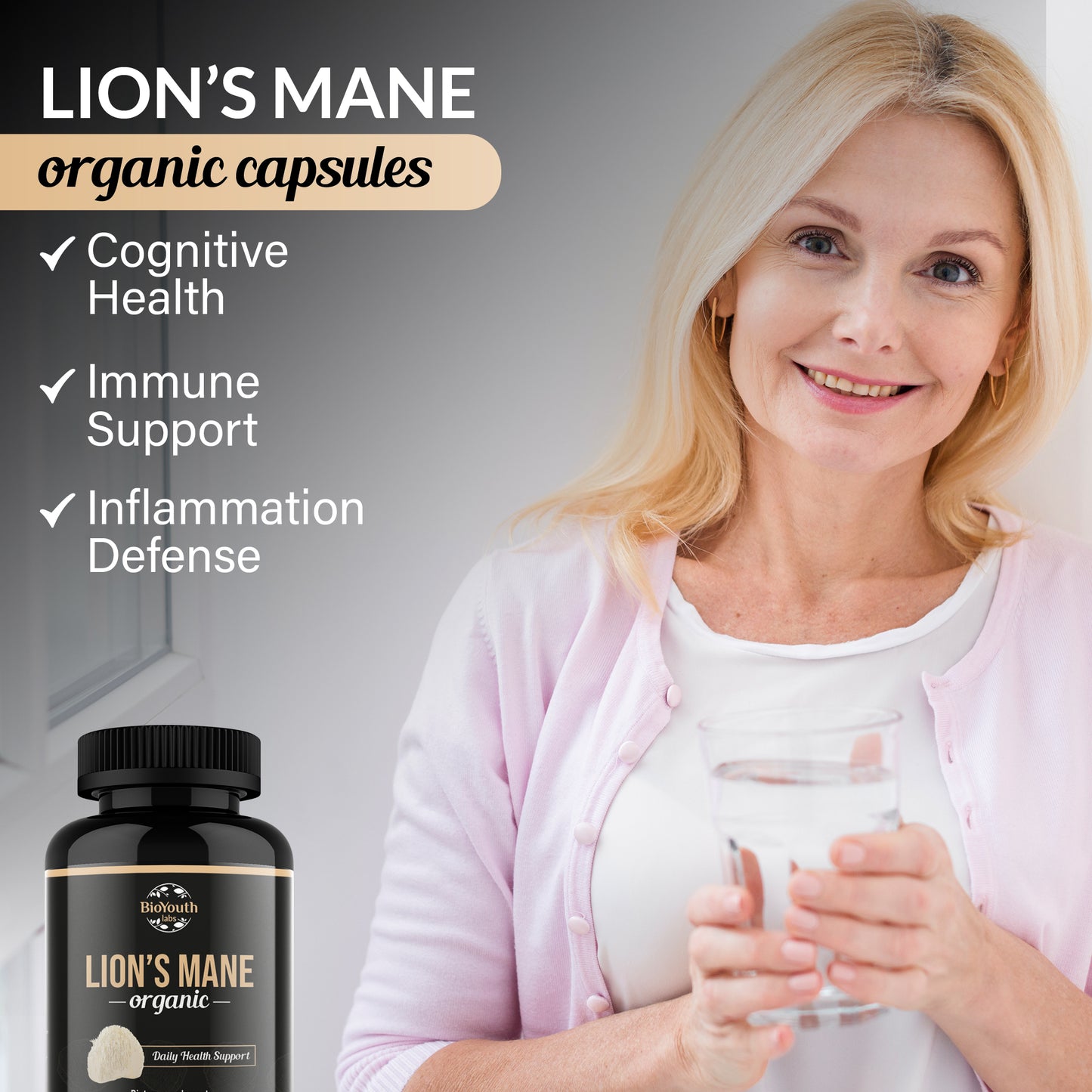 Organic Lion's Mane Mushroom (Capsules)