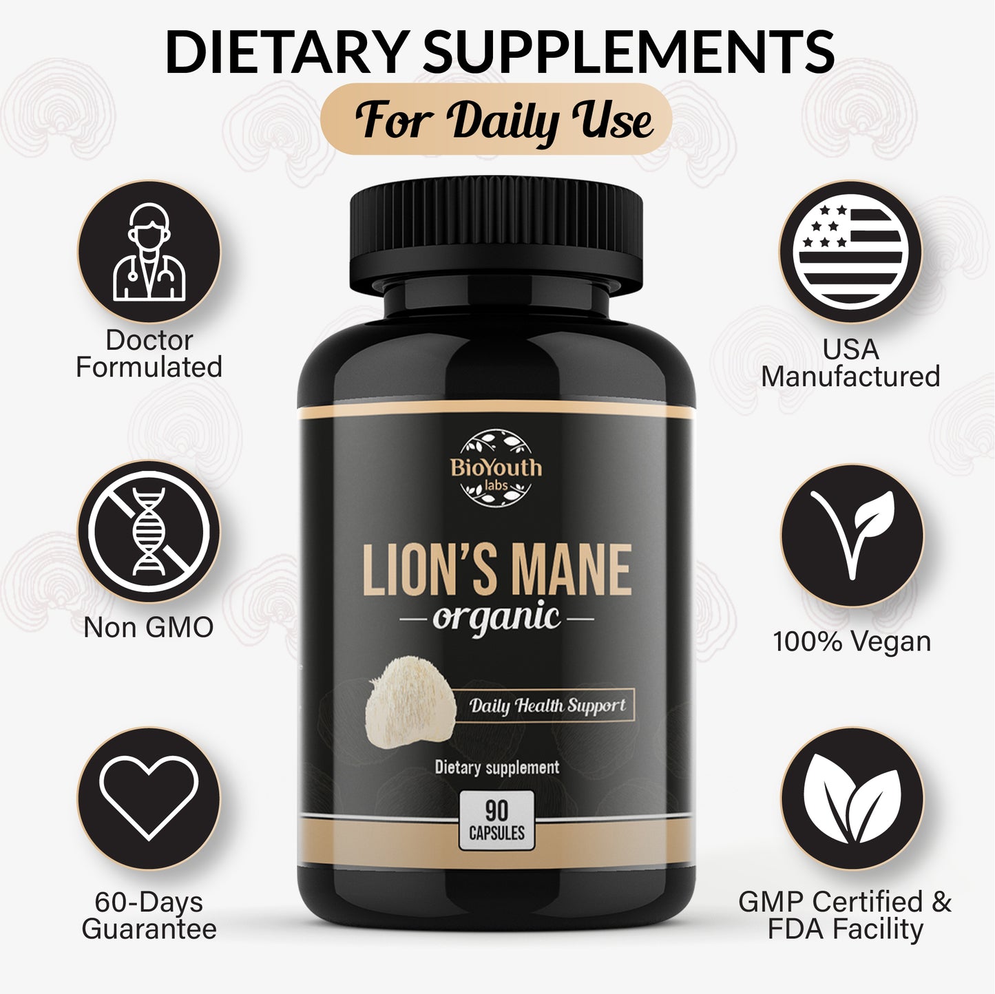 Organic Lion's Mane Mushroom (Capsules)