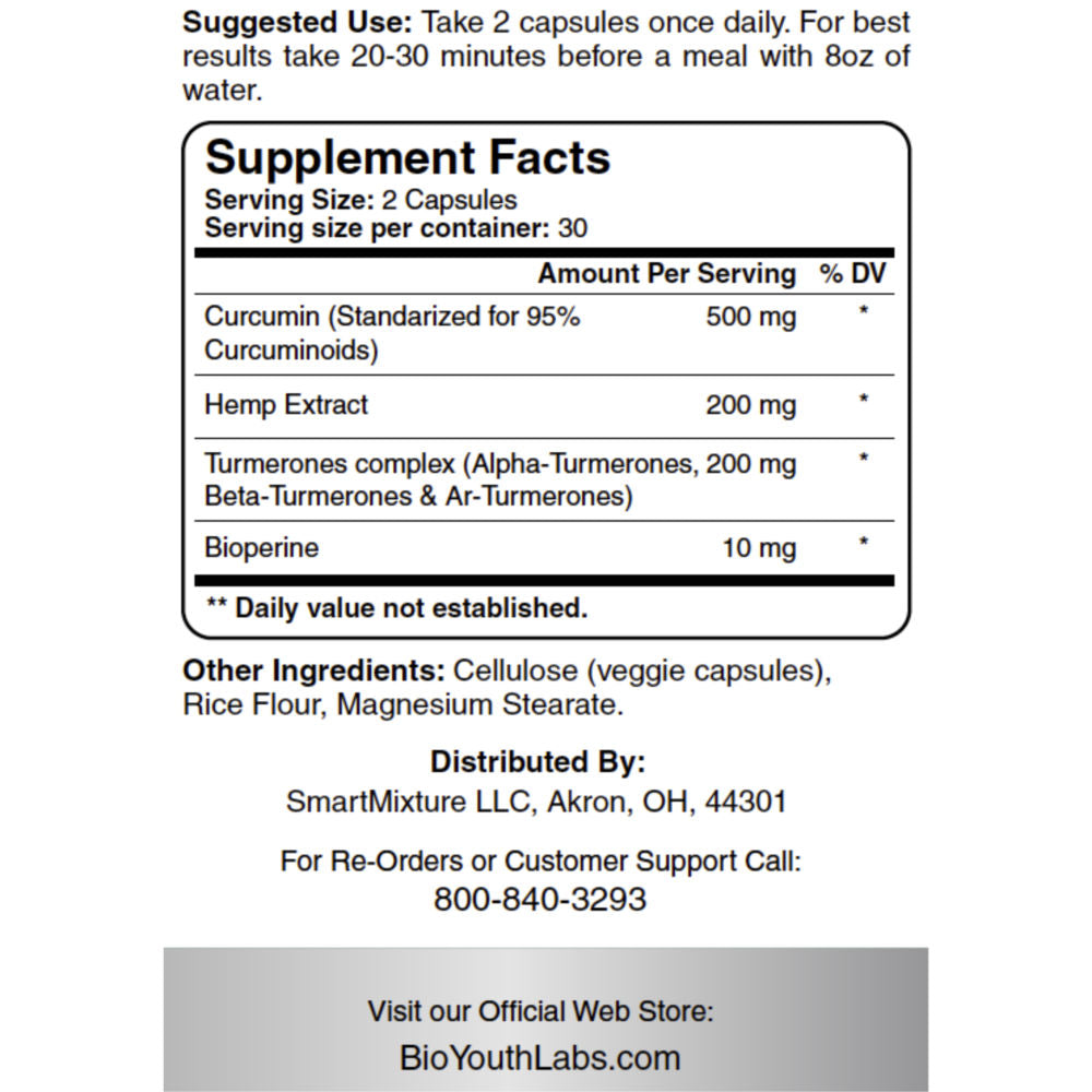  Natural Joint Supplement Facts